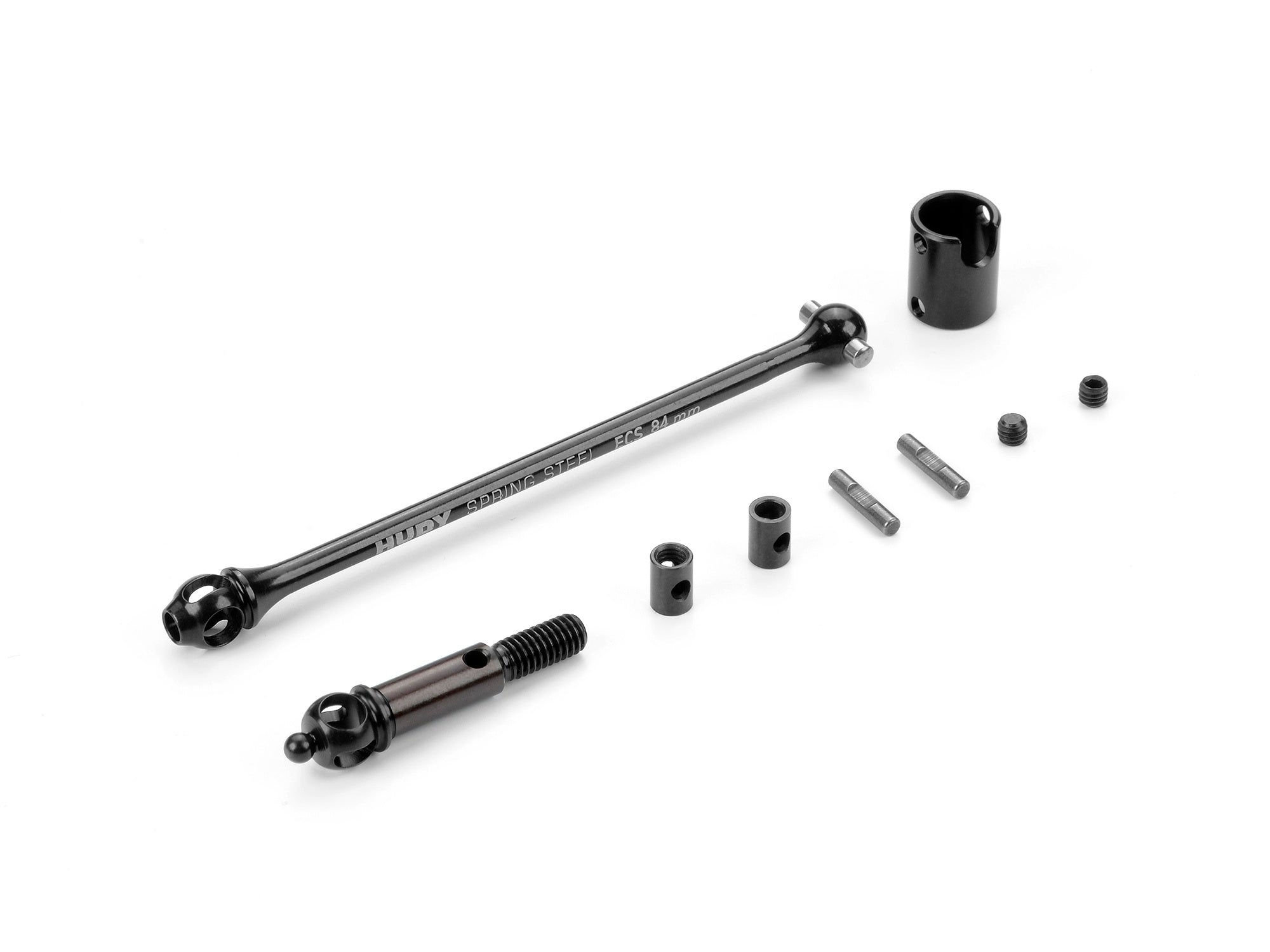 XRAY ECS FRONT DRIVE SHAFT 84MM WITH 2.5MM PIN - HUDY SPRING STEEL™ - SET