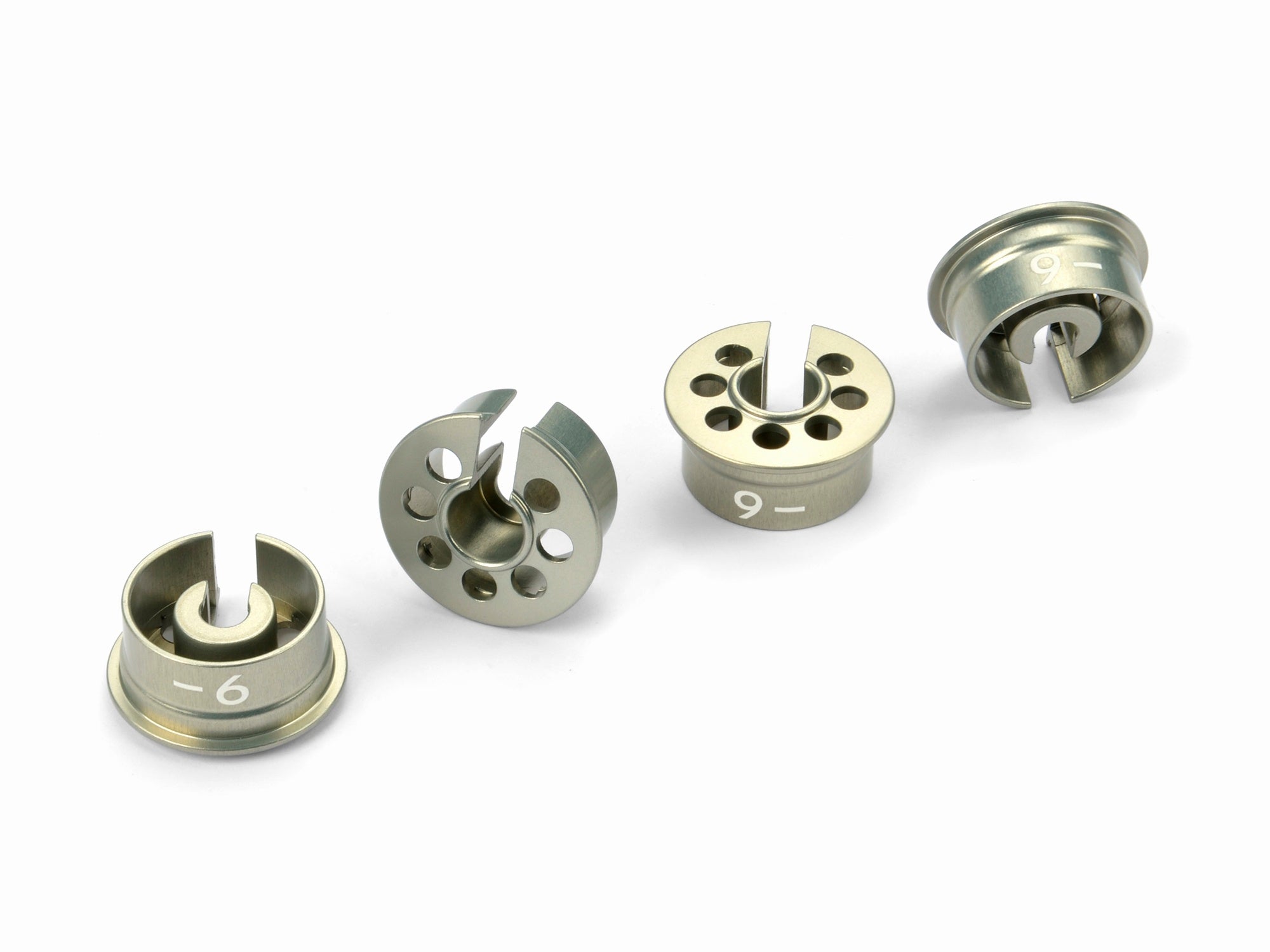 XRAY: ALU SHOCK SPRING RETAINING COLLAR -6MM (4)