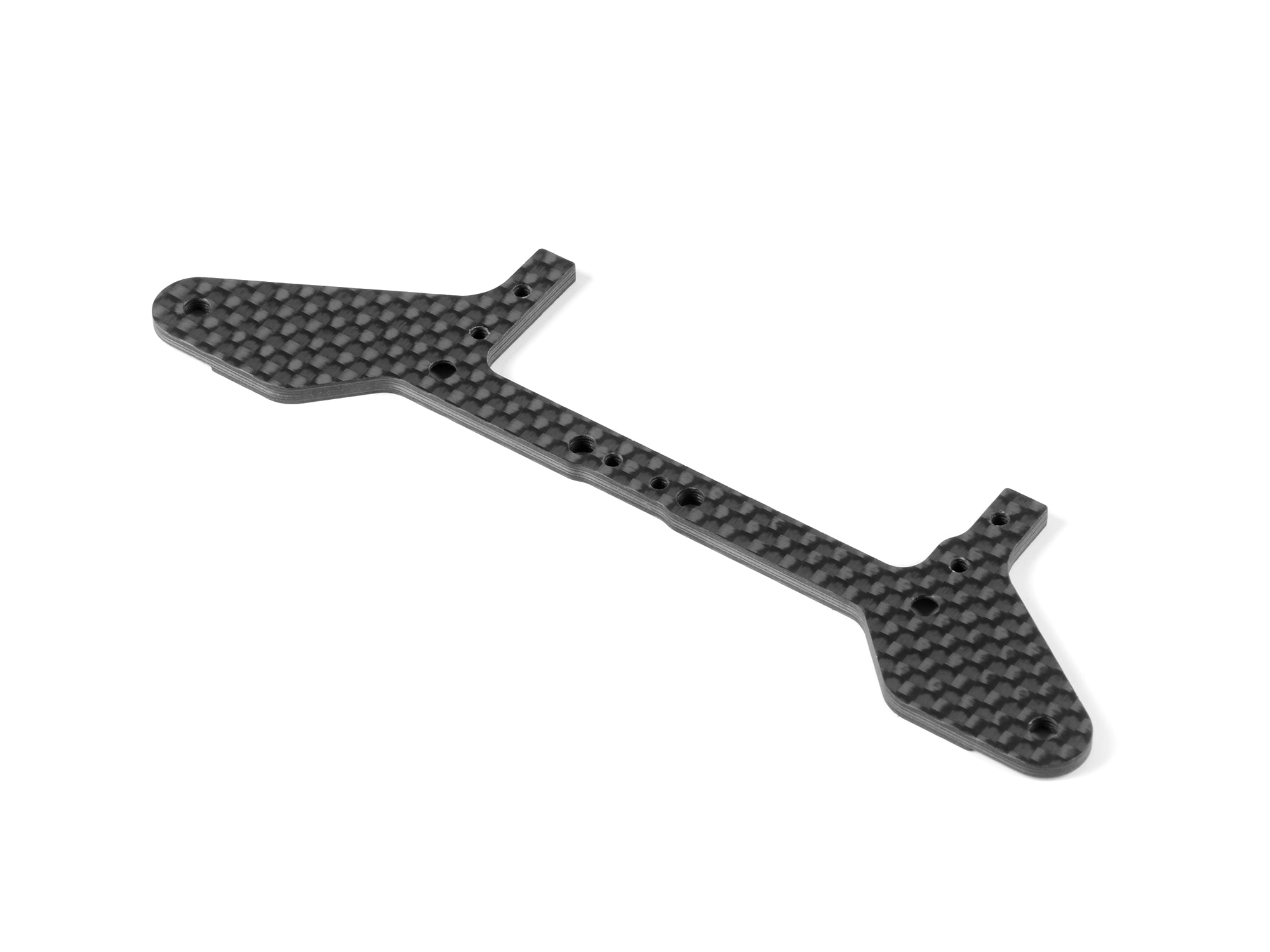XRAY X12 CARBON REAR POD LOWER PLATE FOR 1-PIECE CHASSIS - FRONT
