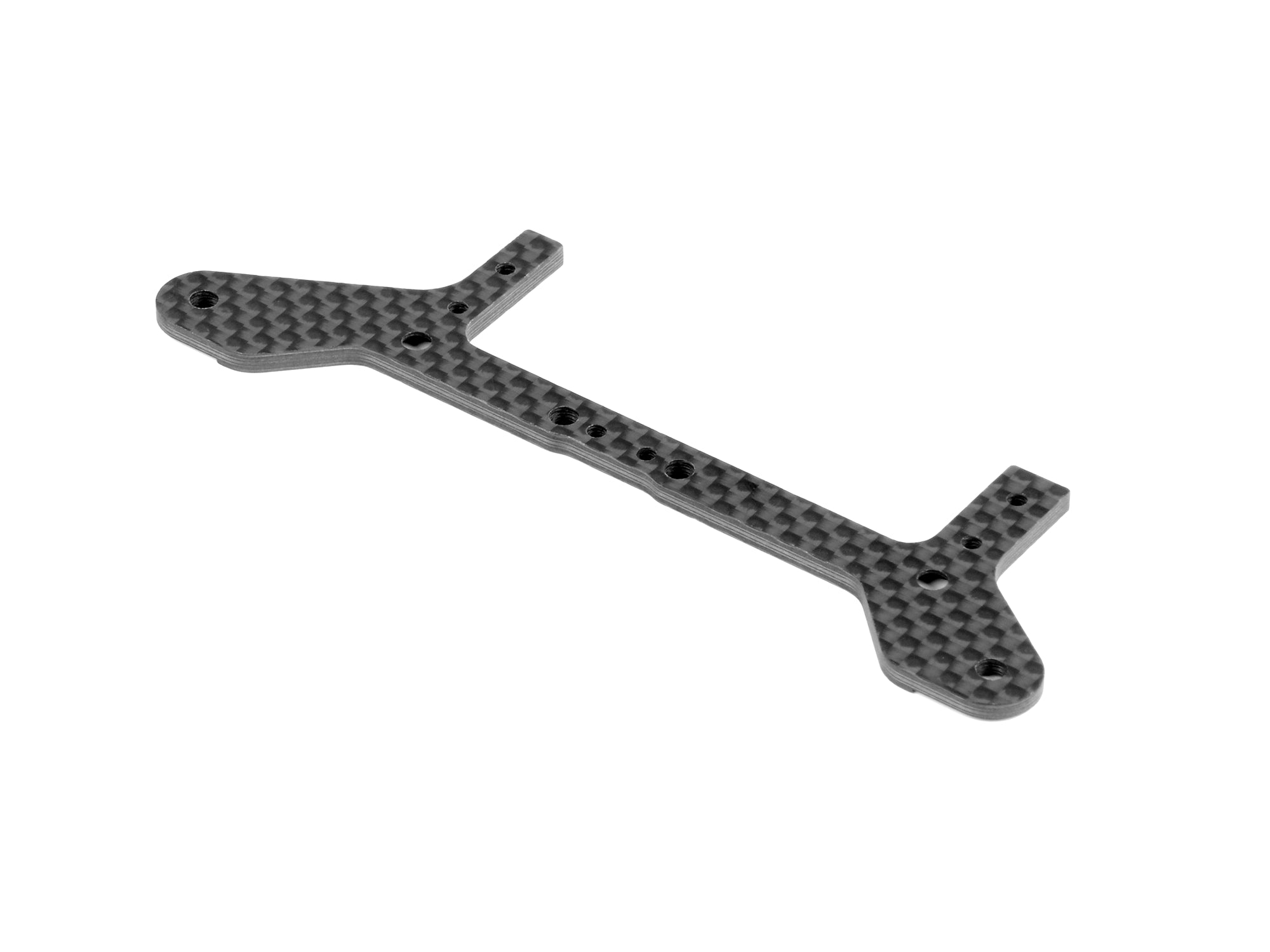 XRAY X10 CARBON REAR POD LOWER PLATE FOR 1-PIECE CHASSIS - FRONT