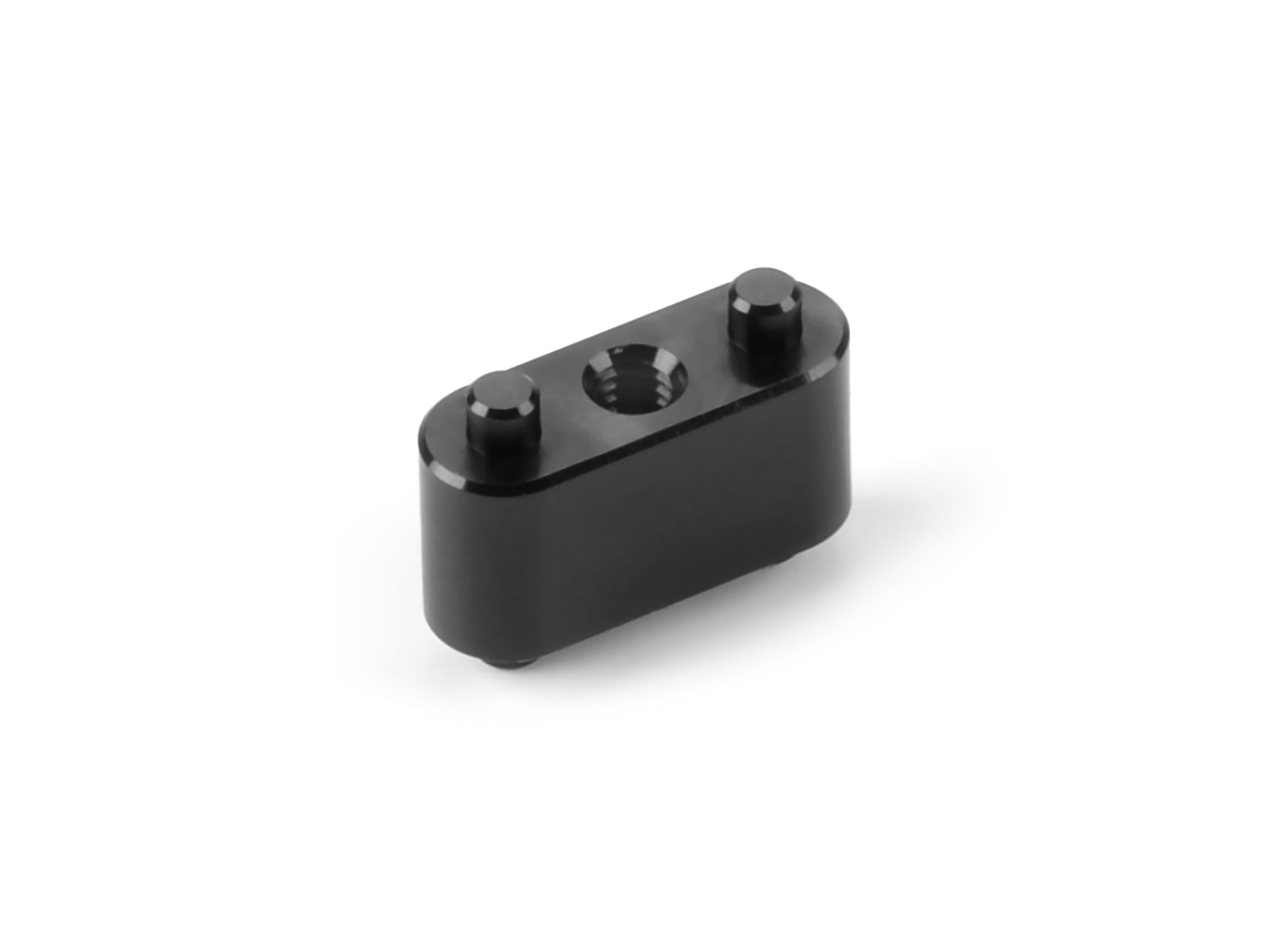 XRAY ALU HOLDER WITH 2 PINS FOR SIDE LINK CARBON PLATE - BLACK