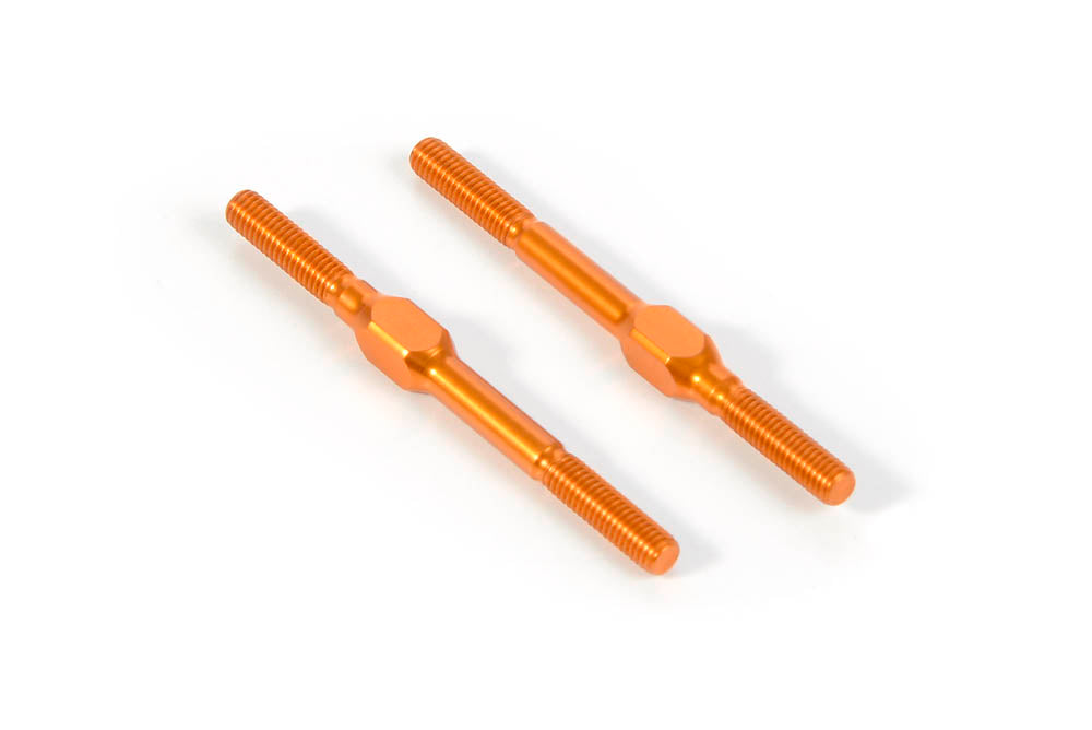 XRAY: ALU ADJ. TURNBUCKLE M3x42 MM - SWISS 7075 T6 - ORANGE (2)