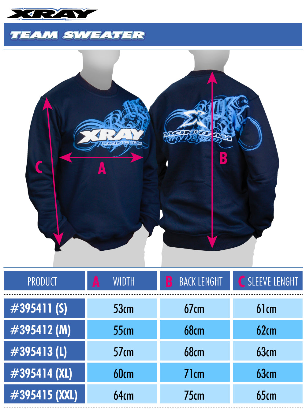 XRAY: BLUE SWEATER  (XXL)