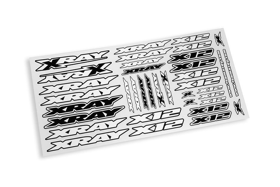 XRAY: XRAY X12 STICKER FOR BODY - WHITE - V2