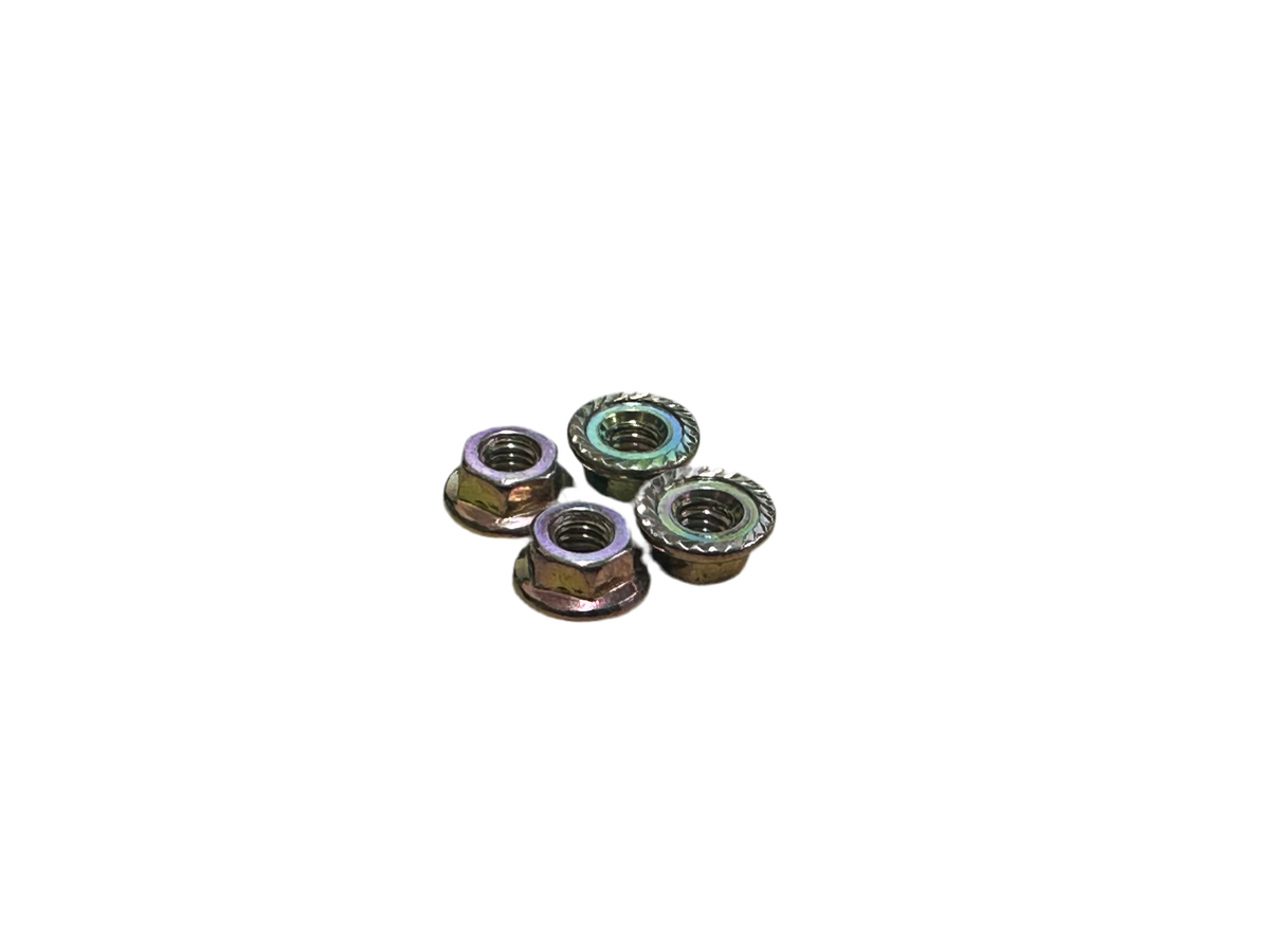 HYPER SPEED LAB: M4 Steel Serrated Wheel Nuts GOLD (4pc) — One 7 RC