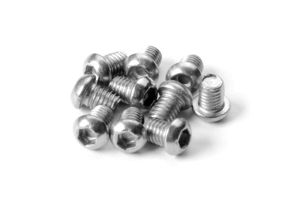 XRAY: HEX SCREW SH M3x4 SMALL HEAD - STAINLESS  (10)