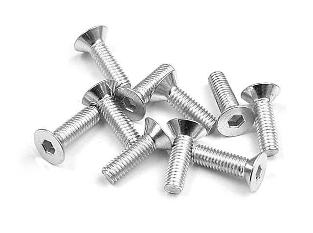 XRAY HEX SCREW SFH M3x10 - SILVER  (10)