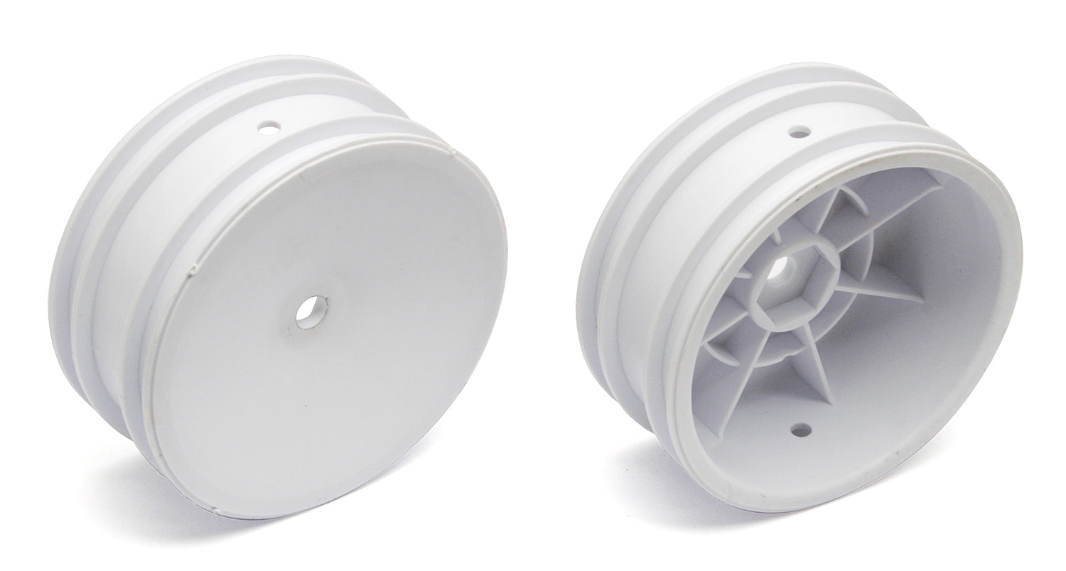 TEAM ASSOCIATED: 12mm Hex 2.2 Front Buggy Wheels (2) (B6) (White)