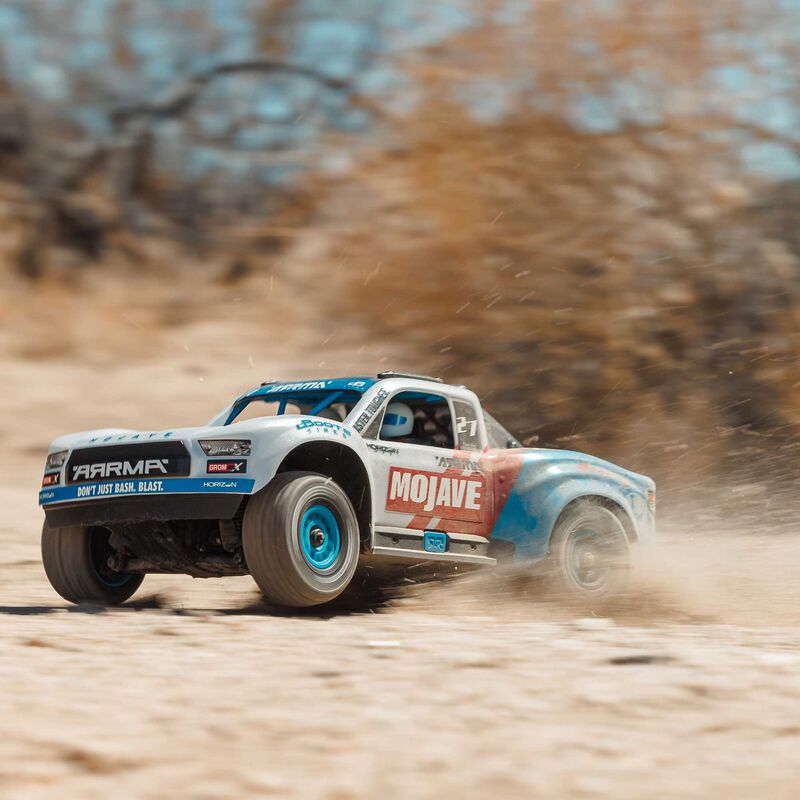 ARRMA MOJAVE GROM 223S BLX Brushless 4X4 Small Scale Desert Truck RTR with Battery & Charger - White