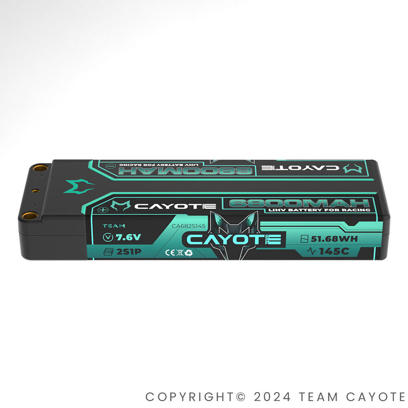 CAYOTE Racing 6800mAh 2S LiPo Battery 7,6V 145C 249g