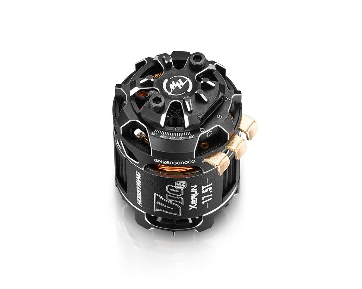 HOBBYWING: XeRun V10 G5 Black Torque 17.5T Sensored Brushless Motor