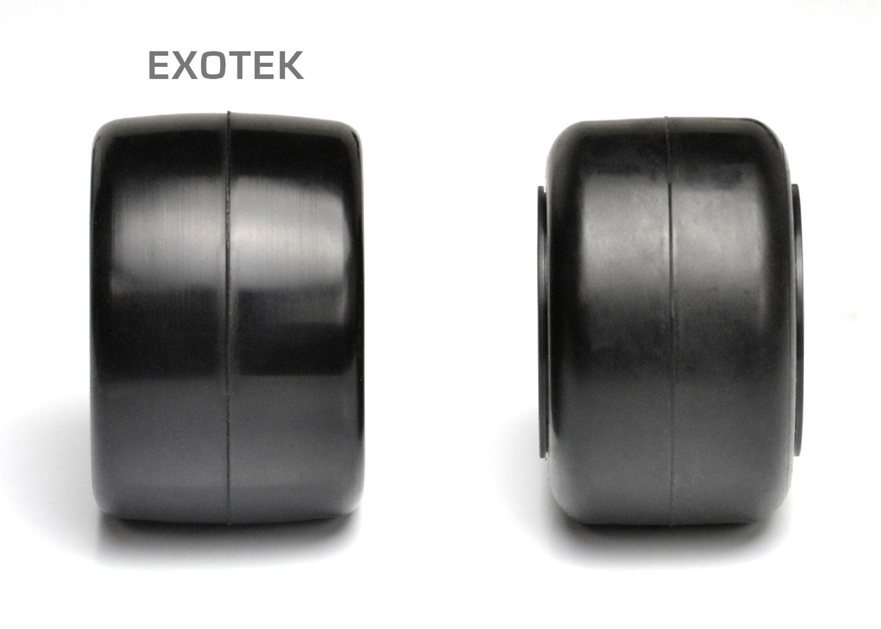 EXOTEK Racing: F1 1/10 RUBBER TIRES- REAR 28X (DOUBLE RED-SUPER SOFT)