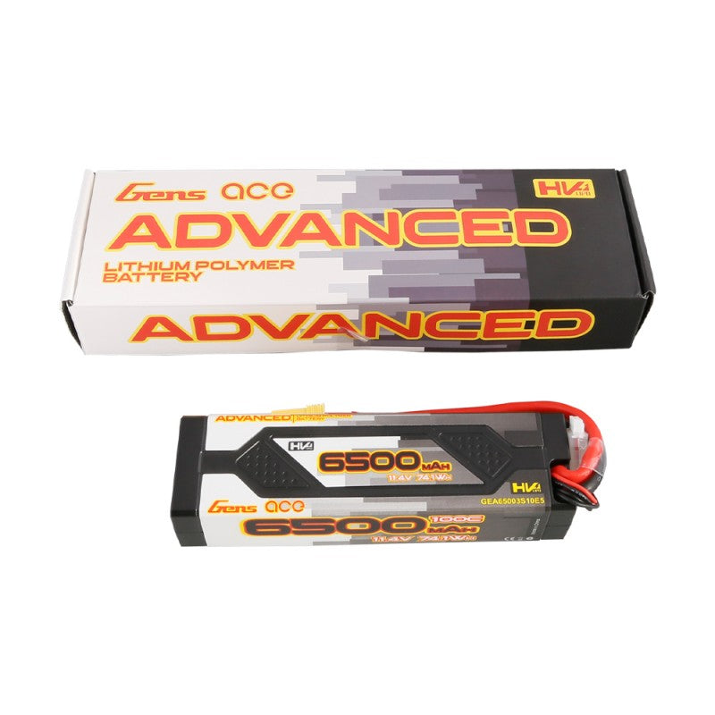 Gens Ace: Advanced 6500mAh 11.4V 100C 3S1P  w/ EC5 Plug