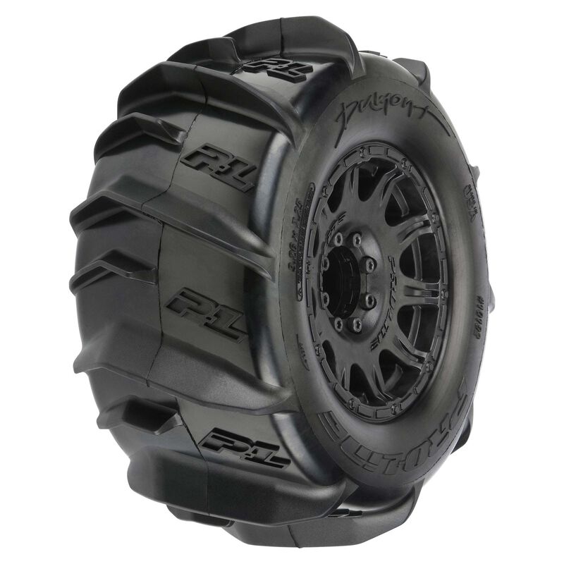 PRO-LINE: Dumont 3.8" Paddle MTD on Raid Blk 17mm F/R