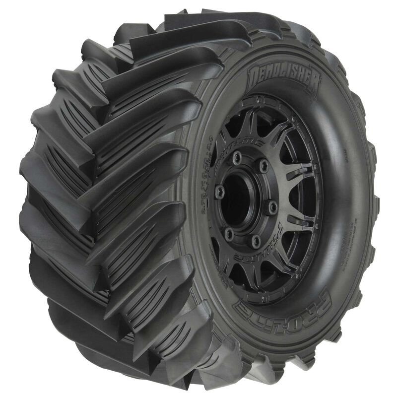 PRO-LINE: 1/10 Demolisher F/R 2.8 MT MTD 12mm Blk Raid (2)