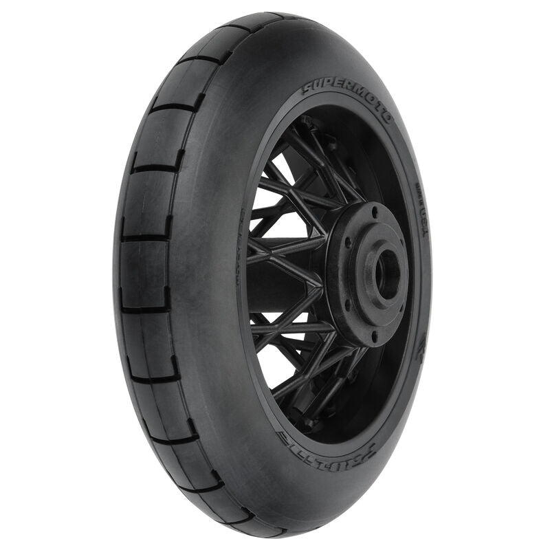 PROLINE: 1/4 Supermoto Tire Rear MTD Black Wheel: PM-MX