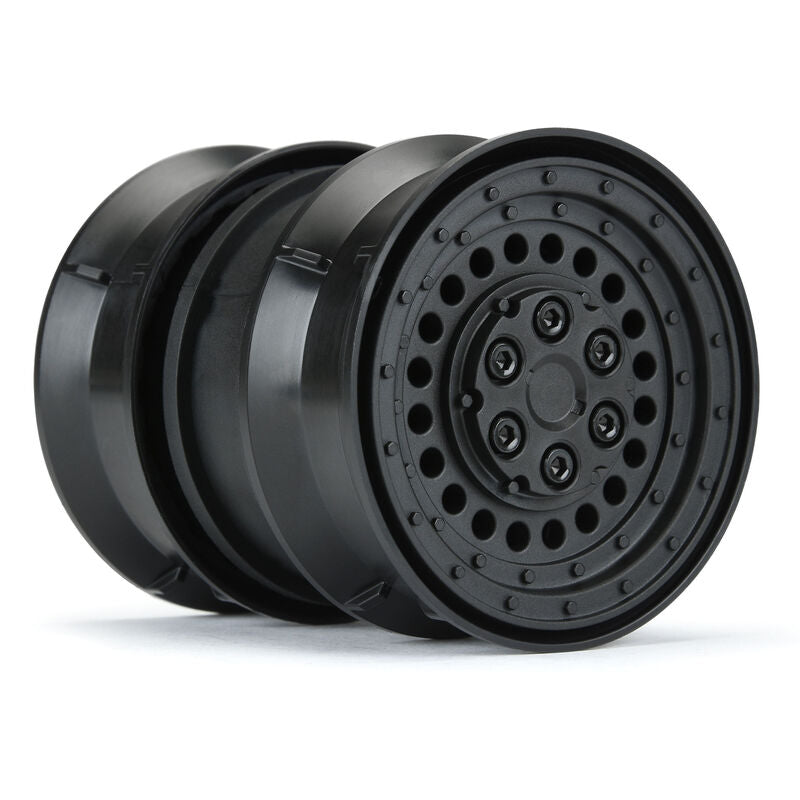 PRO-LINE: Carbine 1.9" Black Dually Wheels for Crawlers F/R