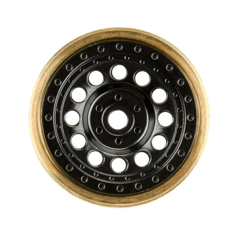 PRO-LINE: 1/24 Rock Shooter Brass F/R 1.0" 7mm Hex Crawler Wheels (2) Black SCX24