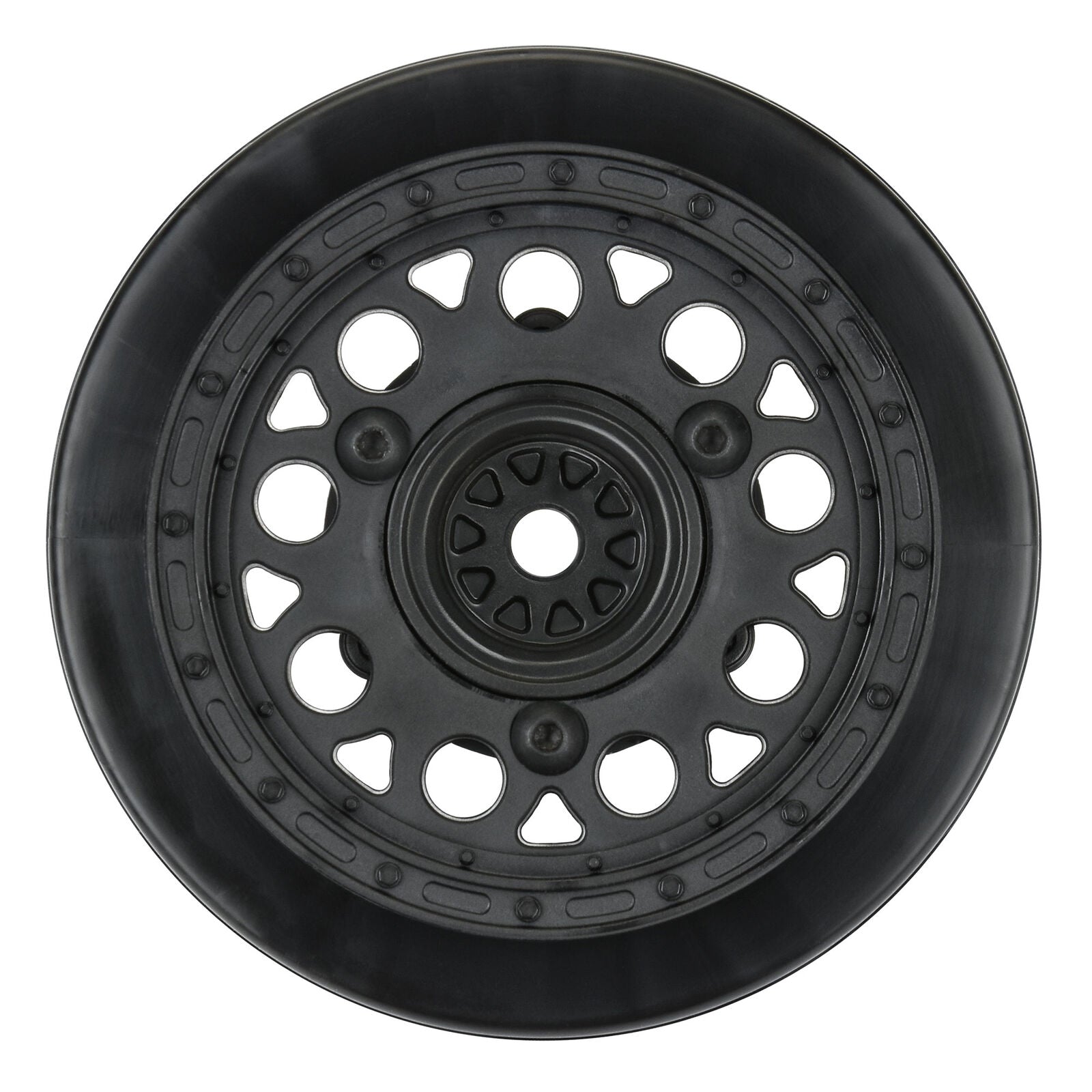 PRO-LINE: Showtime 2.2&quot;/3.0&quot; Black 3x30 Removable Hex (12mm &amp; 14mm) SC Dirt Oval Wheels for Slash 2wd, Slash® 4x4, ProTrac, &amp; Senton