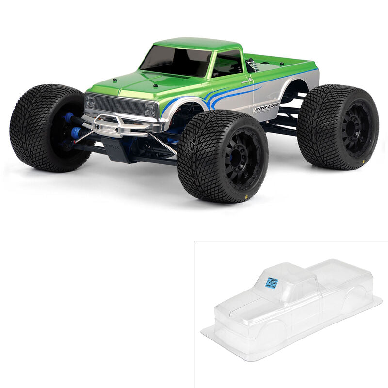 PRO-LINE: 72 Chevy C10 Long Bed Body, Clear:Revo 3.3,LST,MGT