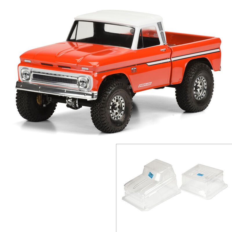 PRO-LINE: 1966 Chevy C-10 Clear Body :Trail Honcho 12.3