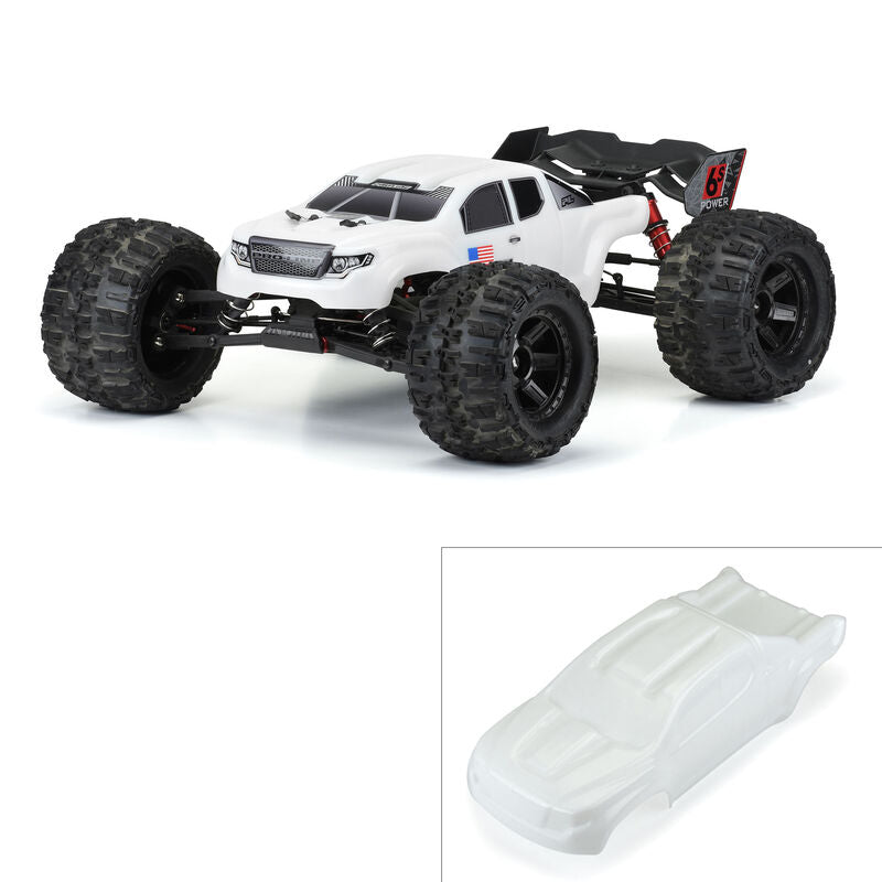 PRO-LINE: Pre-Cut Brute Bash Armor (White) Body-ARRMA Kraton