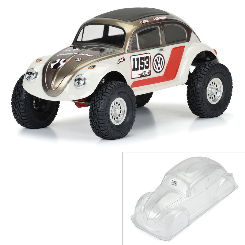 PRO-LINE: 1/10 Volkswagen Beetle Clear Body 12.3" Whlbse Crwlrs