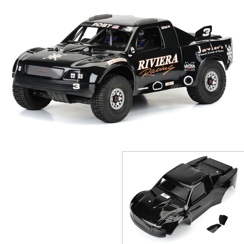 PRO-LINE: Pre-Cut 1997 Ford F-150 Trophy Truck “Riviera Edition” Tough Color (Black) Body for ARRMA Mojave 6S