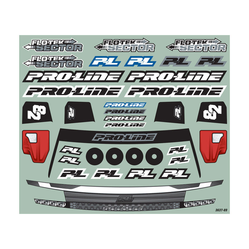 PRO-LINE Pre-Cut Flo-Tek Sector Clear Short Course Body