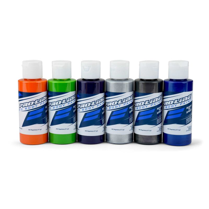 PRO-LINE: RC Paint Secondary Colors-Org,Grn,Prp,Alm,Chrl,Prl Bl