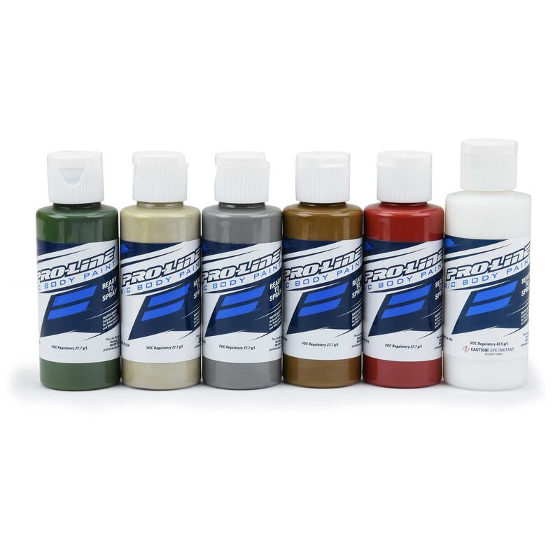PRO-LINE: RC Body Paint - Military Set (6 Pack)