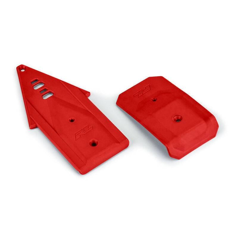 PRO-LINE: Bash Armor F/R Skid Plates (Red) for ARRMA 3S Vehicles