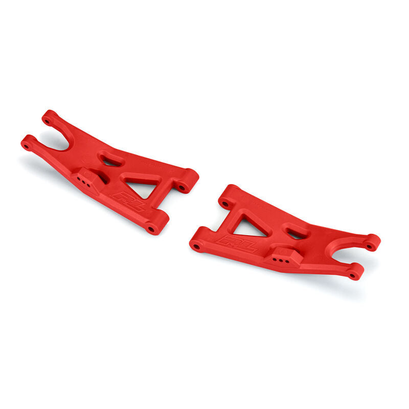 PRO-LINE: Bash Armor Front Suspension Arms (Red) for ARRMA 3S Vehicles