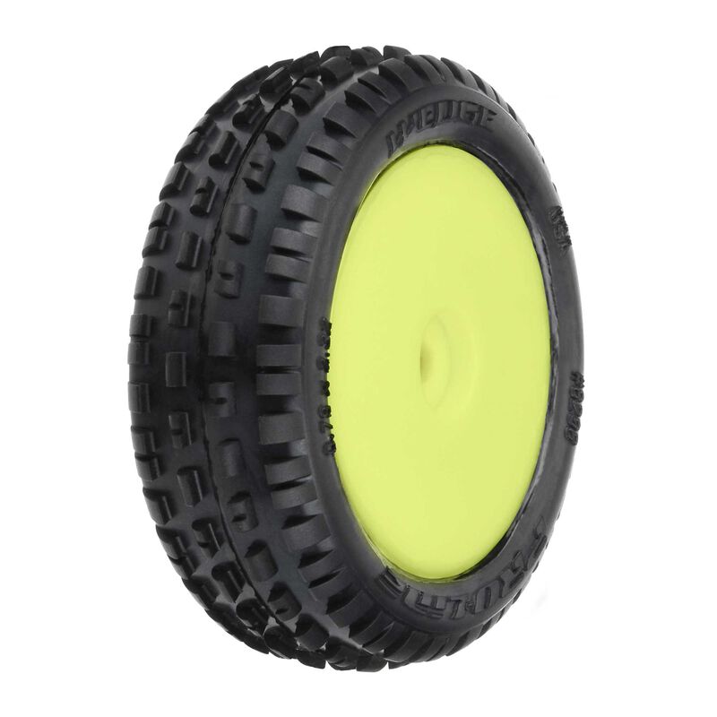 PRO-LINE: Wedge Carpet Tires MTD Yellow Mini-B Front