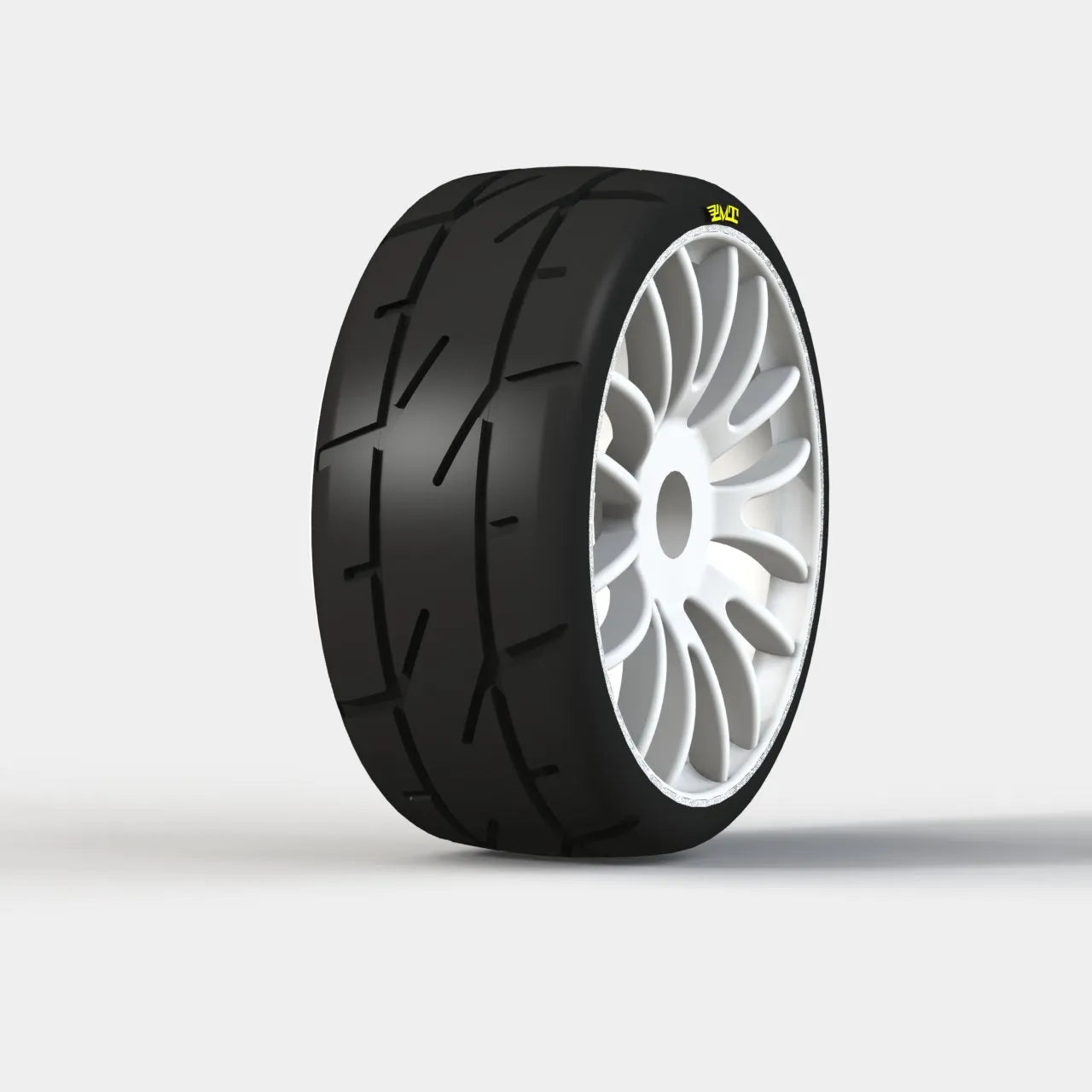 PMT: 1/8 RAIN GT Rally Tyres - 1 Pair (White)
