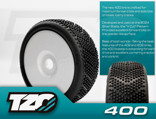 TZO 200 Tires: 400 Car Set Non-Glued (Tires+Inserts+Rims)