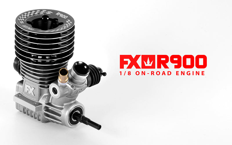 FX Engines: R900 - COMBO: ENGINE + MUFFLER 2168 + MANIFOLD ON-ROAD - SHORT