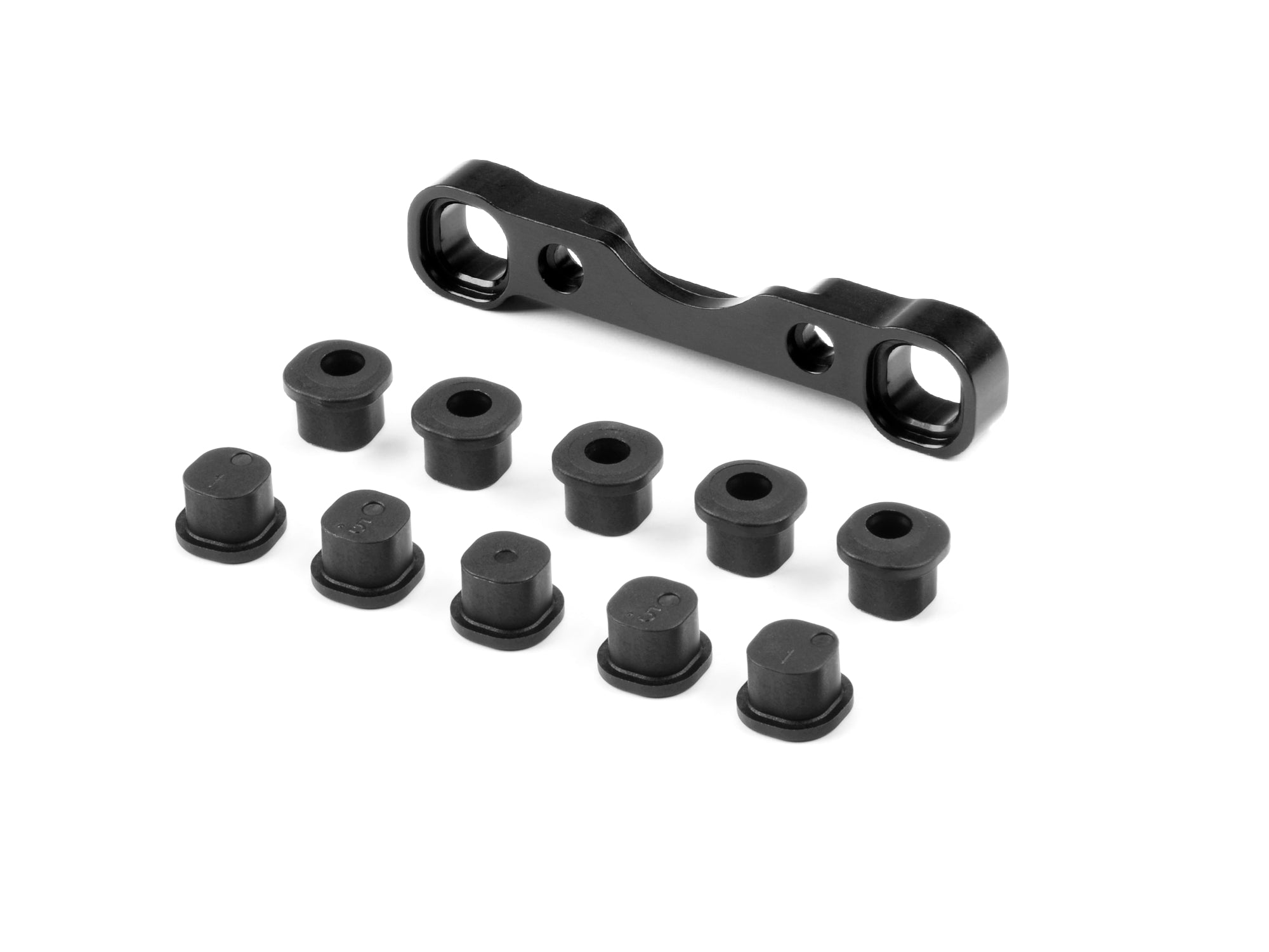 XRAY: XB8 ALU FRONT LOWER SUSP. HOLDER FOR SEMI-SPLIT BULKHEAD - REAR