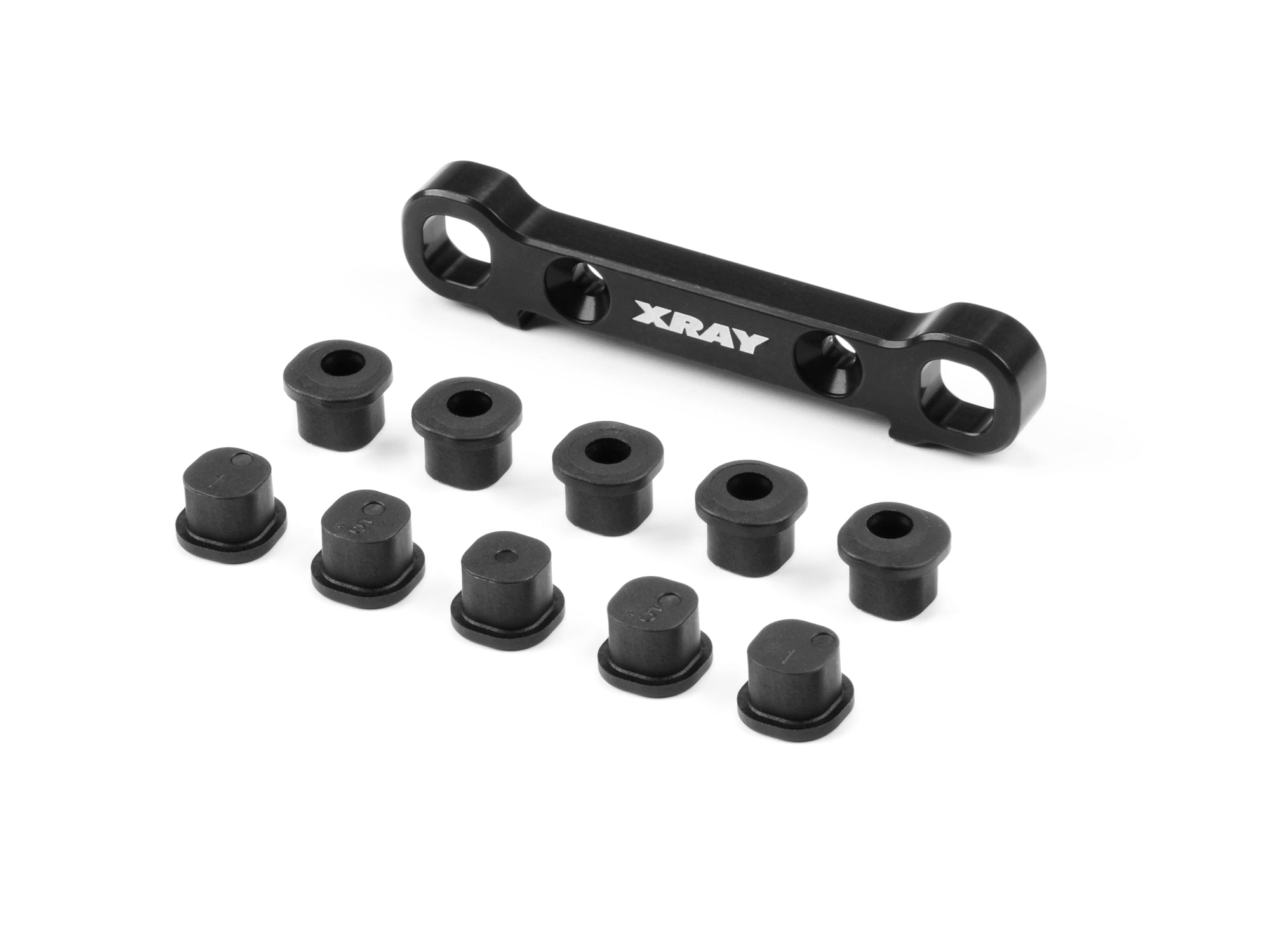 XRAY: XB8 ALU REAR LOWER SUSP. HOLDER FOR SEMI-SPLIT BULKHEAD - REAR