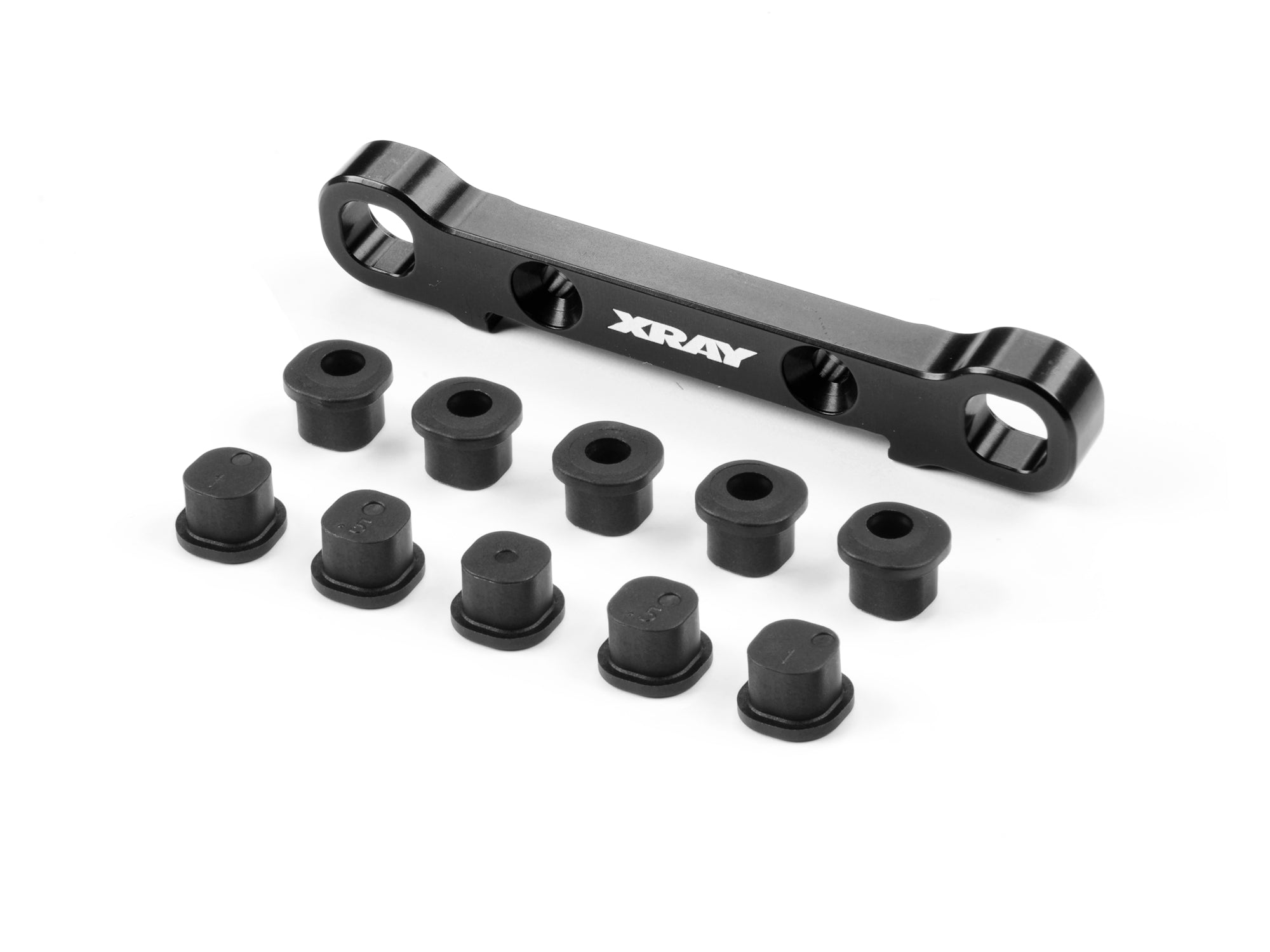 XRAY: XT8 ALU REAR LOWER SUSP. HOLDER FOR SEMI-SPLIT BULKHEAD - REAR