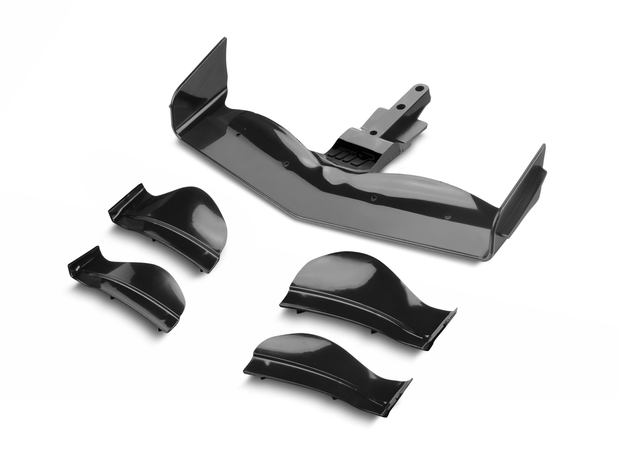 XRAY: X1 COMPOSITE ADJUSTABLE FRONT WING - BLACK - FLAT DESIGN