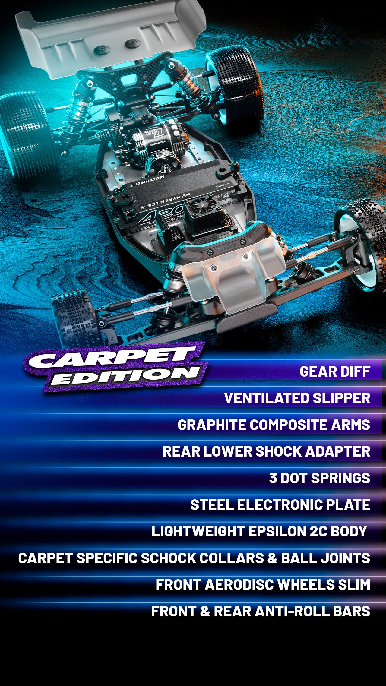 XRAY: XB2C'25 - 2WD 1/10 ELECTRIC OFF-ROAD CAR - CARPET EDITION