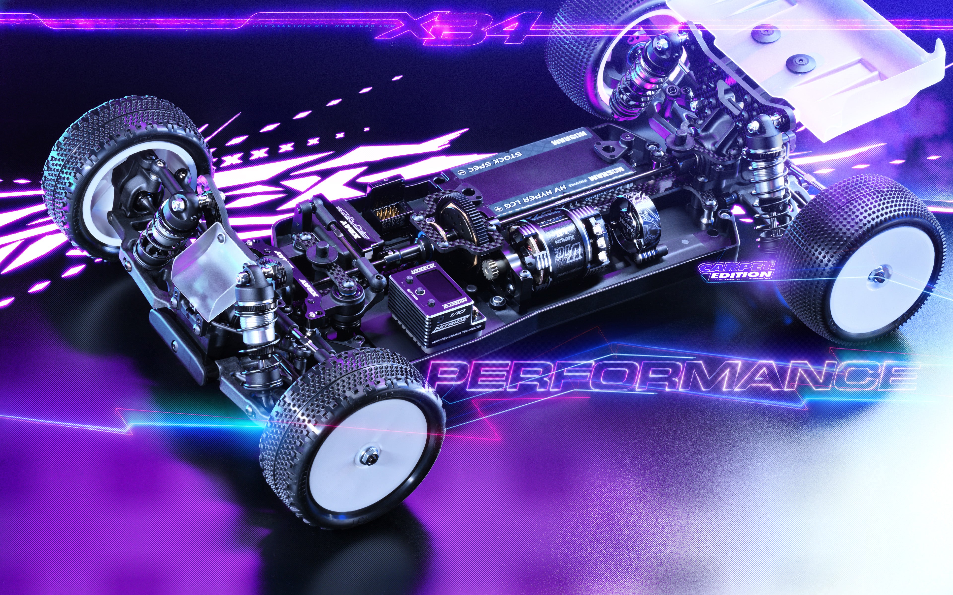 XRAY XB4C'26 - 4WD 1/10 ELECTRIC OFF-ROAD CAR - CARPET EDITION