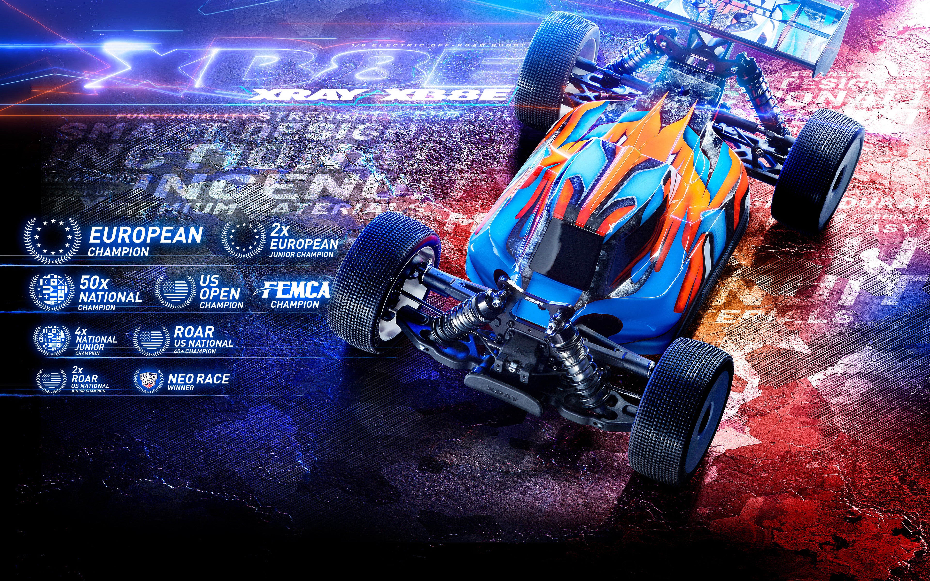 XRAY: XB8E'25 - 1/8 ELECTRIC OFF-ROAD CAR