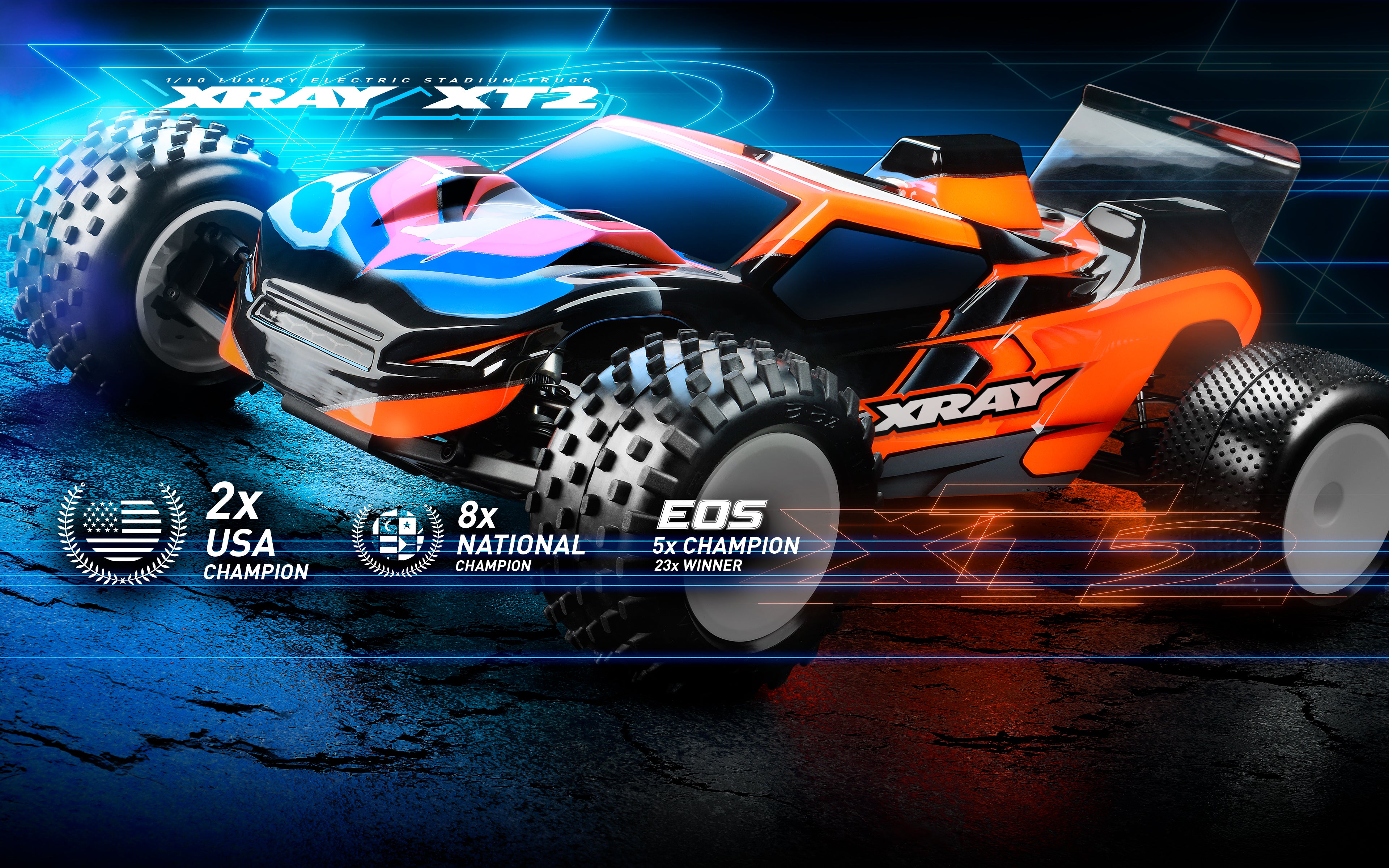 XRAY: XT2D'24 - 2WD 1/10 ELECTRIC STADIUM TRUCK - DIRT EDITION