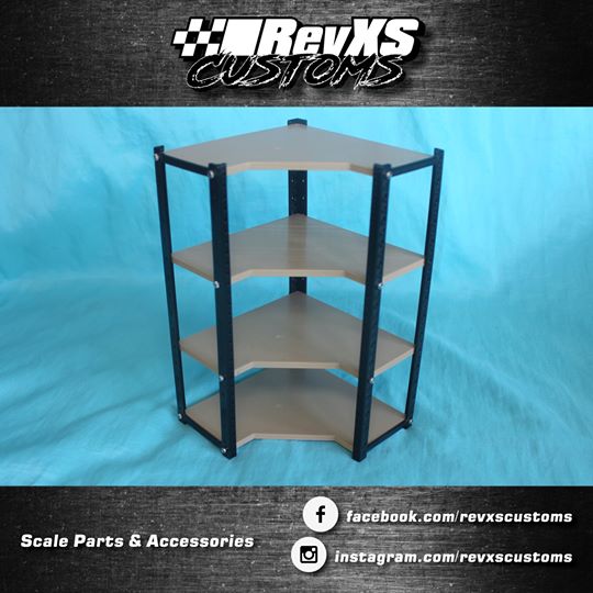 RevXS Customs 110 Scale Corner Shelving Unit — One 7 RC