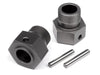 HPI Racing: Rear Hex Hub 24x27mm (Gunmetal / 2pcs)