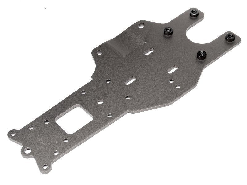 HPI Racing: Rear Chassis Plate (Gunmetal)