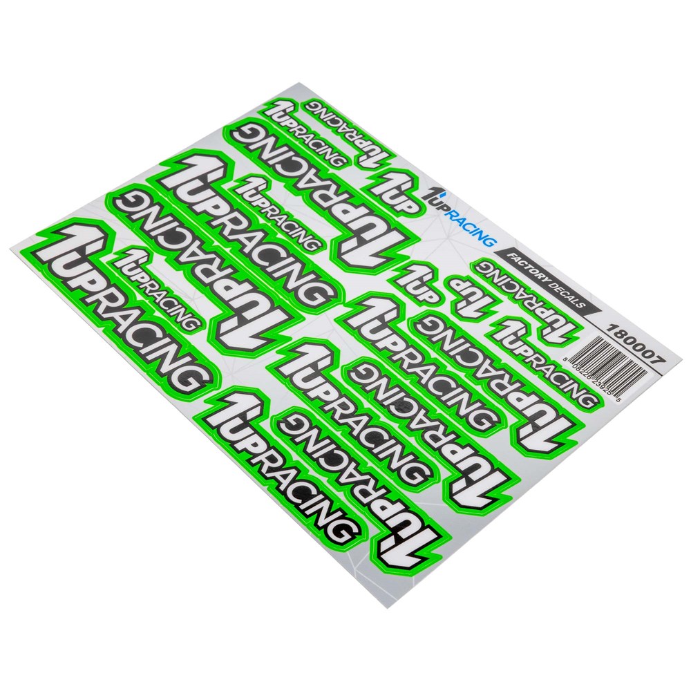 1up Racing: Factory Pre-Cut Decals - Green