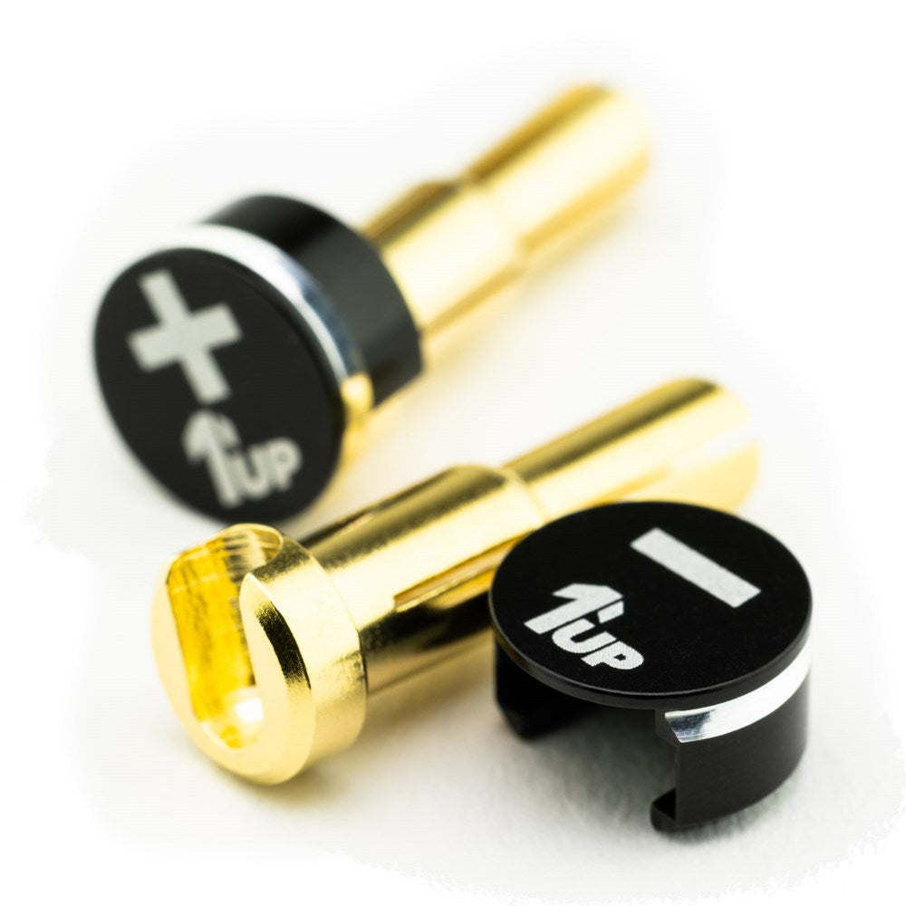 1up Racing: LowPro Bullet Plugs w/ Grips - 4/5mm Stealth